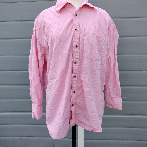 Free People We The Free Freddie Shirt Button Down Oversized Pink Size XS - Picture 3 of 12